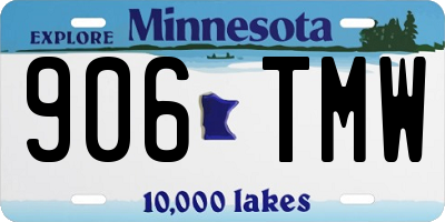 MN license plate 906TMW