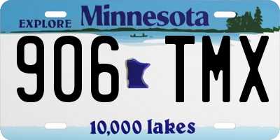 MN license plate 906TMX