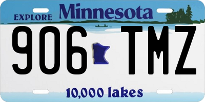 MN license plate 906TMZ