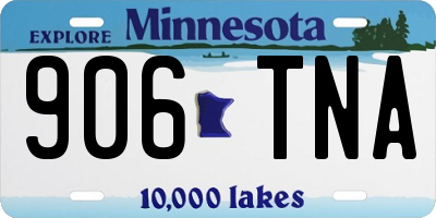 MN license plate 906TNA