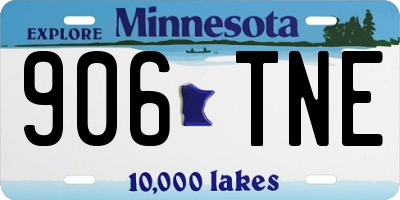 MN license plate 906TNE
