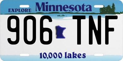 MN license plate 906TNF