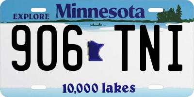MN license plate 906TNI