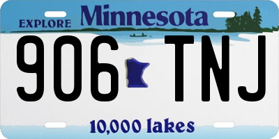 MN license plate 906TNJ