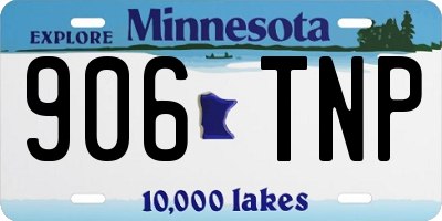 MN license plate 906TNP