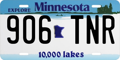 MN license plate 906TNR