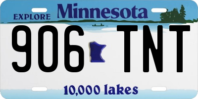 MN license plate 906TNT
