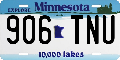MN license plate 906TNU