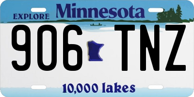 MN license plate 906TNZ