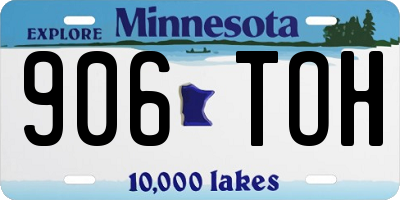 MN license plate 906TOH