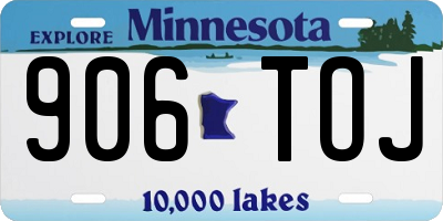 MN license plate 906TOJ