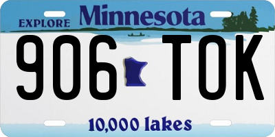 MN license plate 906TOK