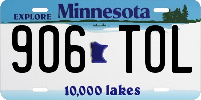 MN license plate 906TOL