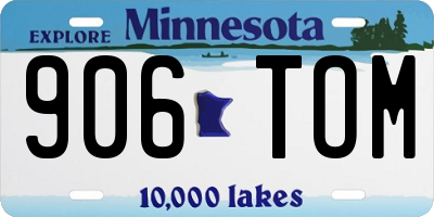 MN license plate 906TOM