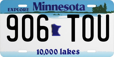 MN license plate 906TOU