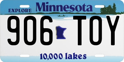 MN license plate 906TOY