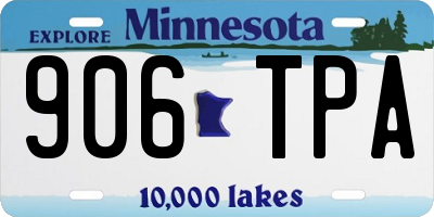 MN license plate 906TPA
