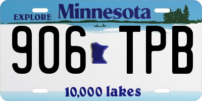 MN license plate 906TPB