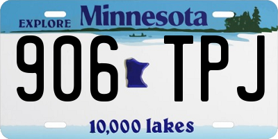 MN license plate 906TPJ