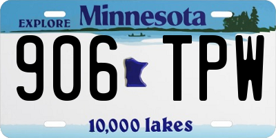 MN license plate 906TPW