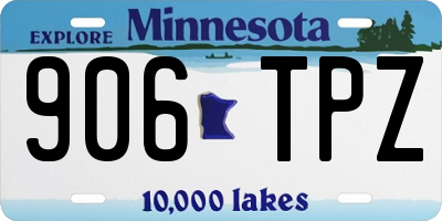 MN license plate 906TPZ