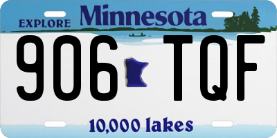MN license plate 906TQF