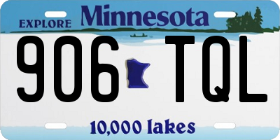 MN license plate 906TQL