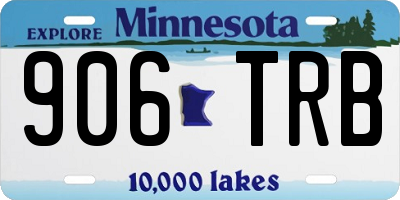 MN license plate 906TRB