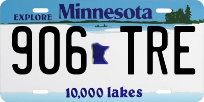 MN license plate 906TRE