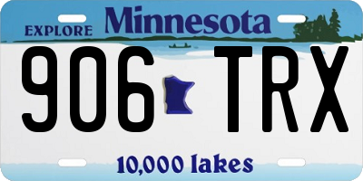 MN license plate 906TRX