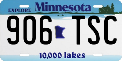 MN license plate 906TSC