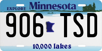 MN license plate 906TSD
