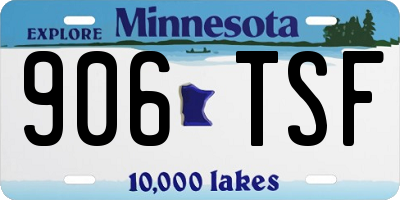 MN license plate 906TSF