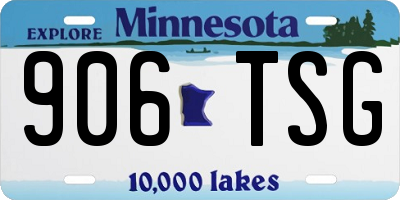 MN license plate 906TSG