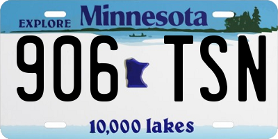MN license plate 906TSN