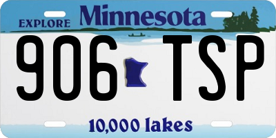 MN license plate 906TSP