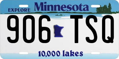 MN license plate 906TSQ