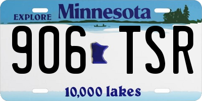MN license plate 906TSR