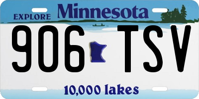 MN license plate 906TSV