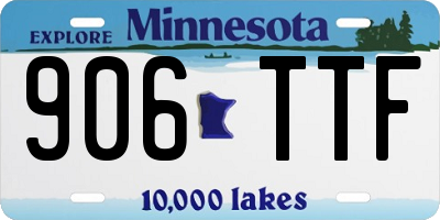 MN license plate 906TTF