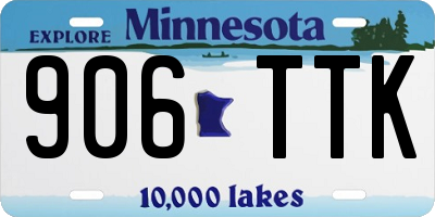 MN license plate 906TTK