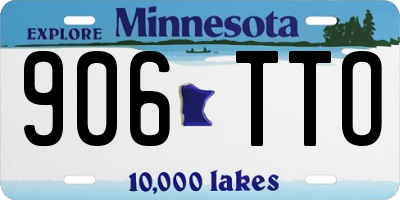 MN license plate 906TTO