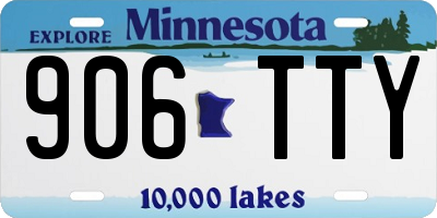 MN license plate 906TTY