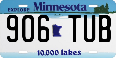 MN license plate 906TUB