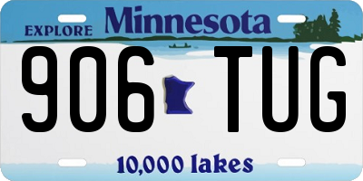 MN license plate 906TUG