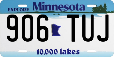 MN license plate 906TUJ