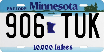 MN license plate 906TUK