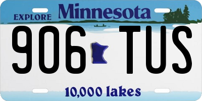 MN license plate 906TUS