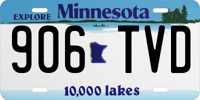 MN license plate 906TVD