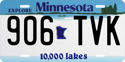 MN license plate 906TVK